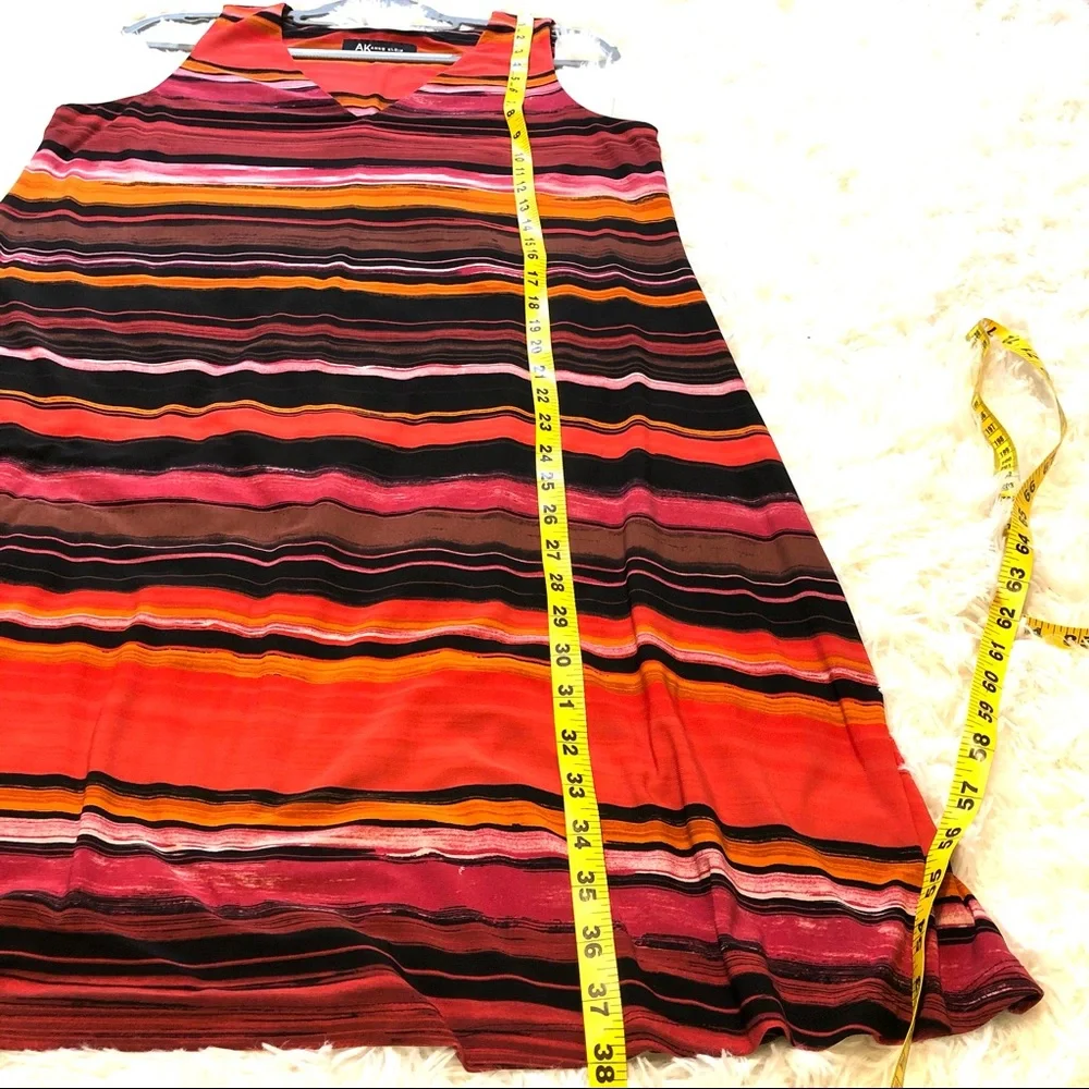 LIKE NEW! Anne Klein Multi Color Striped Sheath Dress Size Large - Picture 6 of 6